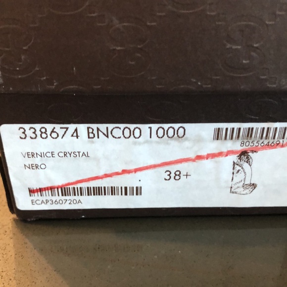 Gucci Black Vernice Wedge Sandals - Picture 6 of 8